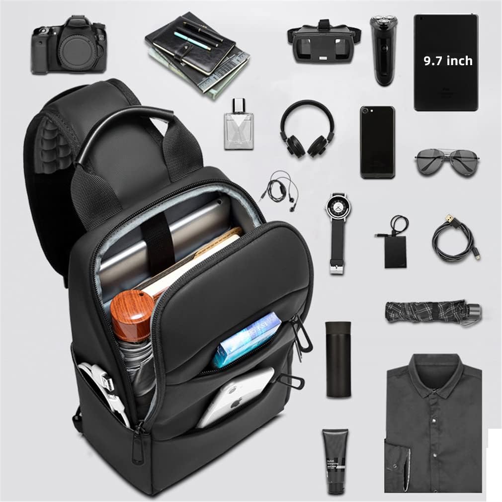 Eurcool Mens Shoulder Bag,Small Sling Messenger Bags,Water Repellent Cross Body Chest Bag,Running Hiking Biking Daypacks … - Image 6